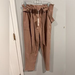 Ankle length tan pants